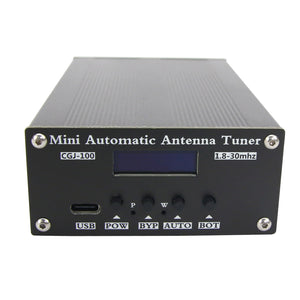 CGJ-100 1.8-30MHz Mini Automatic Antenna Tuner 0.91&quot; OLED Display For 5-100W Shortwave Radio Stations