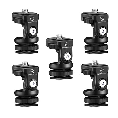 5pcs HB-02 Hot Shoe Tripod Head Mount Tilt Head For SLR Camera Fill Light Mobile Phone Bracket Monitor