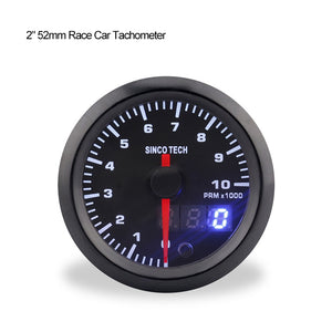 SINCOTECH 2" 52mm Race Car Tachometer 1000RPM Tachoscope Gauge 7-Color LED Revolution Meter DO636
