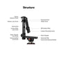 CR-3015 360° VR Panoramic Tripod Head Camera Stand Load Capacity 8KG For DSLR Camera Canon Sony