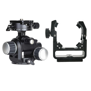 TS-E24 + GH-PRO For Canon TS-E17 TS-E24 Tilt Shift Lens Support Bracket &amp; Geared Tripod Head Load 5KG
