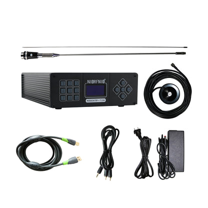 NIO-T15M 15W Car Stereo Radio Music Player FM Transmitter 87.5-108MHz Support TF USB Microphone