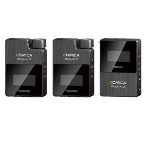 COMICA BOOMX-D2 Wireless Microphone 2.4G Digital Mic Transmitter Receiver Kit for SLR Cellphone Interview