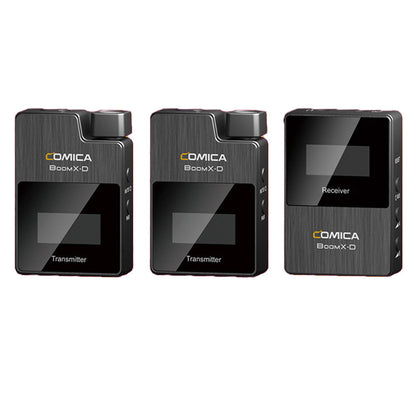 COMICA BOOMX-D2 Wireless Microphone 2.4G Digital Mic Transmitter Receiver Kit for SLR Cellphone Interview
