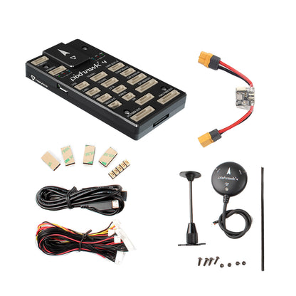 Pixhawk4 Flight Controller Aluminum Version w/ PM02 Power Management Board M8N LED Buzzer GPS Module