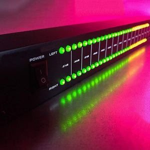 Music Spectrum LED Display Stereo Sound Control Volume Level Indicator DB100 Black Panel Voice Control