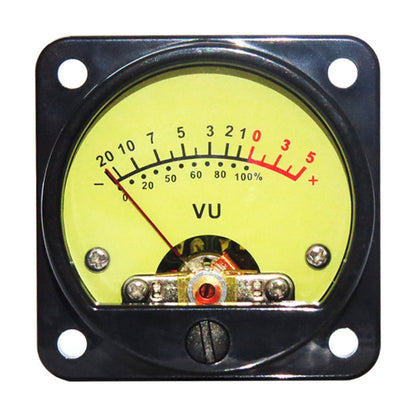 2pcs VU Meter + Driver Board Set Power Amplifier Audio Level Meter LED Backlight Yellow 45mm Round