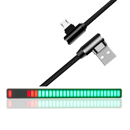 Car Sound Control Music Spectrum Light Bar Audio Music Level Display Decoration Light w/ USB Cable