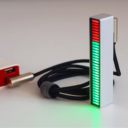 Car Music Spectrum Atmosphere Light Sound Control Audio Music Level Display w/ USB Cable