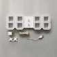 3D LED Clock Electronic Luminous Clock WiFi Version for Living Room Decoration White Light White Shell