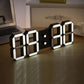 LED 3D Digital Clock Electronic Clock Remote Control Version w/ Alarm Clock Timing Function White Light Black Shell