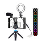 PKT3085 Vlog Smartphone Video Rig + 4.7&quot; RGBW Ring Light + Microphone + Pocket Tripod + Ball Head