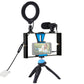 PKT3085 Vlog Smartphone Video Rig + 4.7&quot; RGBW Ring Light + Microphone + Pocket Tripod + Ball Head