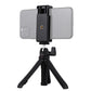 PKT3083B Phone Camera Mini Tripod Table Top Selfie Stick Tripod w/ Phone Clamp For Livestream Video
