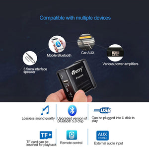 xb09 Lossless Bluetooth 5.0 Receiver Board + Remote Control For U Disk TF Card Bluetooth AUX Inputs