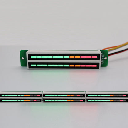 Dual Row 12-Segment Audio Level Meter Indicator Music Spectrum Display Board Welded Tested