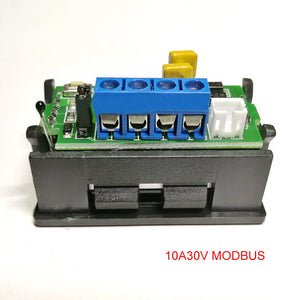 YLF-BT-0082 LCD Voltage Meter Voltmeter Ammeter Display w/ RS485 Port For 10A 30V MODBUS Protocol