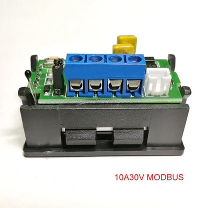 YLF-BT-0082 LCD Voltage Meter Voltmeter Ammeter Display w/ RS485 Port For 10A 30V MODBUS Protocol