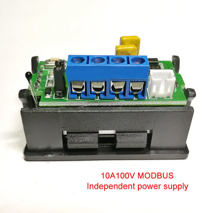 YLF-BT-0082 LCD Voltage Meter Voltmeter Ammeter Display w/ RS485 Port For 10A 100V MODBUS Protocol