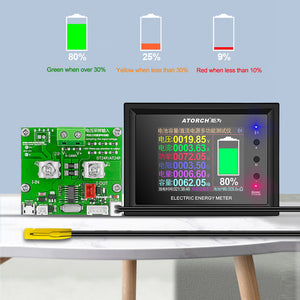 DT24P-30A 1000V DC Power Supply Voltmeter Ammeter Battery Capacity Tester Meter For Electric Vehicle