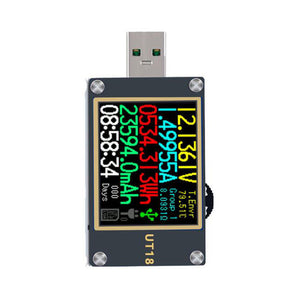 UT18 USB Tester Meter USB Voltage Current Meter Voltmeter Ammeter Charger Detector For QC4+PD3.0 PPS
