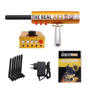 The Real AKS Gold Long Range Gold Detector 6 Antennas Plastic Carry Case for Gold Silver