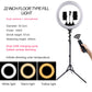 ZB-F488 22&quot; Ring Fill Light Dimmable Ring Light w/ Stand Phone Clips For Vlog Live Broadcast Selfie