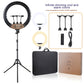 ZB-F488 22&quot; Ring Fill Light Dimmable Ring Light w/ Stand Phone Clips For Vlog Live Broadcast Selfie