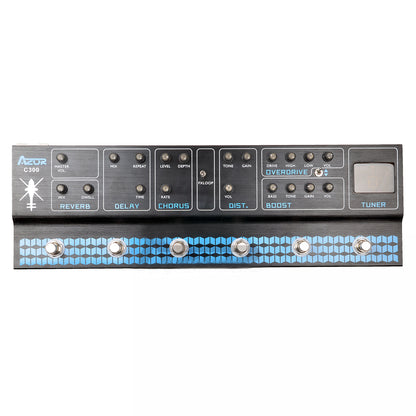 AZOR C300AZ Modelling Guitar Pedal Multi Effect Pedal Tuner Amp Guitar Accessories w/ 6 Effects