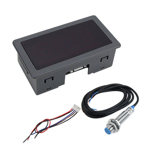 Tachometer 4 Digital Green LED Tach RPM Speed Meter Tester 10-9999 with Hall Switch Sensor NPN