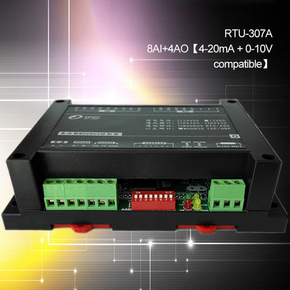 Industrial Control For Modbus RTU Siemens Mitsubishi PLC RTU-307A 8AI 4AO 4-20mA 0-10V (RS485+RS232)