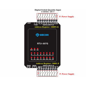 Industrial Controller Button Status Acquisition Upload To Host Computer RTU-307G 16DI RS485 + RS232