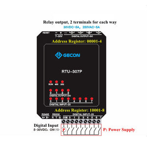 Industrial Controller 4 Relay Output 8 Switch Input For Modbus RTU RTU-307P 8DI + 4DO + RS485 + RS232