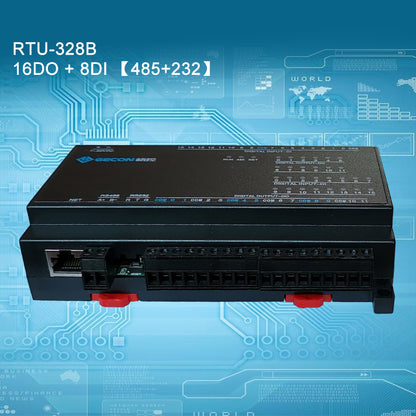 Industrial Controller For Modbus Digital Input &amp; Digital Output RTU-328B 16DO + 8DI [RS485 + RS232]