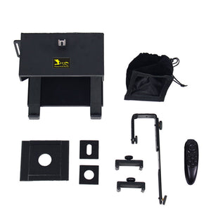 Mobile Phone Teleprompter SLR Camera Prompter w/ Remote Control for Video Shot Interview Speech Live