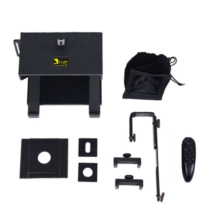 Mobile Phone Teleprompter SLR Camera Prompter w/ Remote Control for Video Shot Interview Speech Live
