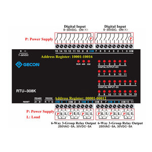 12DO 16DI Data Acquisition For Modbus RTU Industrial Controller RTU-308K 16DI + 12DO [RS485]