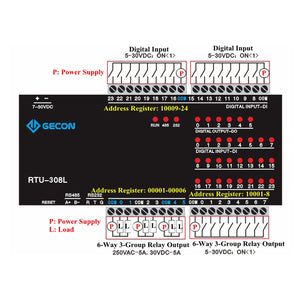24DI 6DO Data Acquisition For Modbus RTU Industrial Controller RTU-308L 24DI + 6DO [RS485]