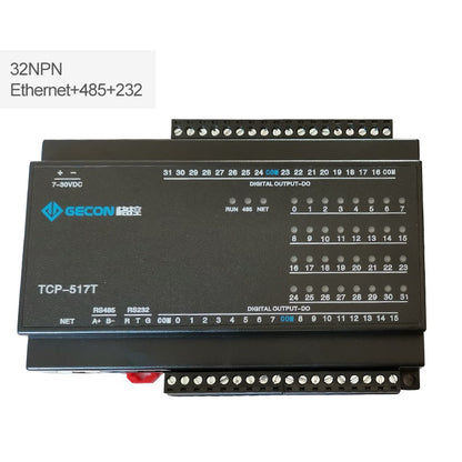 32-Channel NPN Transistor Data Acquisition For Modbus TCP Module TCP-517T 32NPN Ethernet+RS485+RS232