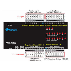 16AI + 8DI + 8NPN Data Acquisition Module For MODBUS RTU Industrial Controller RTU-317Q RS485