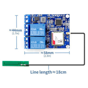 GSM SMS Controller 2-Channel Relay Module Mobile Phone Remote Control Water Pump Server Restart