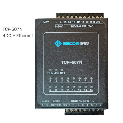 TCP-507N 4DO + Ethernet Industrial Controller Data Acquisition 4-Way Relay Output For Modbus TCP