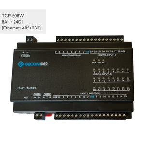 8AI + 24DI Industrial Controller Ethernet IO Module PLC Extension TCP-508W Ethernet + RS485 + RS232