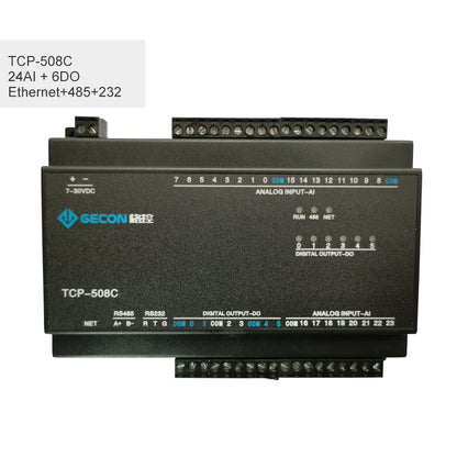 24AI + 6DO Data Acquisition Industrial Ethernet IO Module TCP-508C [Ethernet + RS485 + RS232]