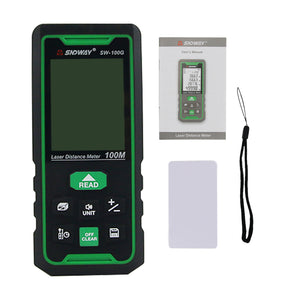 Laser Distance Meter 100M Digital Laser Rangefinder Voice Broadcast for Outdoor Indoor Uses SW-100G