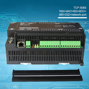 TCP-508S Data Acquisition Industrial Controller Module 16AI+4AO+8DI+6DO + RS485 + RS232 + Ethernet