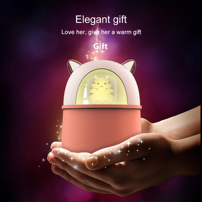 USB Mini Humidifier Mute Air Sprayer Diffuser Fogger Mist Maker 300ML w/ Colorful Light for Home Bedroom