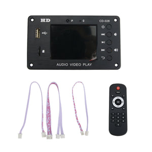 7V-24V Clock Timing Switch 2.8&quot; LCD MP4 MP5 Bluetooth 5.0 Decoder Board with Remote Controller