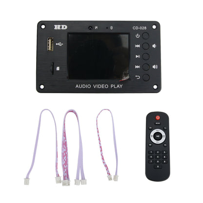 7V-24V Clock Timing Switch 2.8&quot; LCD MP4 MP5 Bluetooth 5.0 Decoder Board with Remote Controller