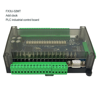 FX3U-32MT w/ Clock PLC Programmable Logic Controller Board High-Speed Input Output 6AD-2DA For MODBUS